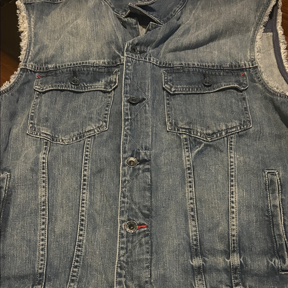 Guess Blue Denim Vest